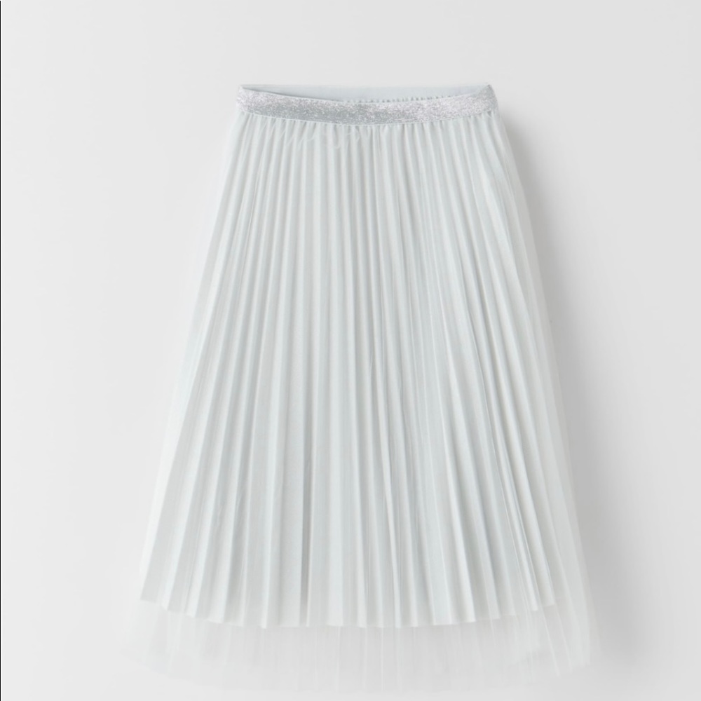 Zara Girls Sparkly Tulle Midi Skirt